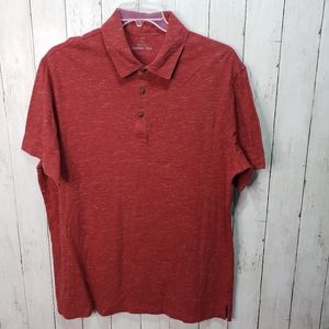 Hawker Rye Men's Heathered Red Slim Fit Polo XXL